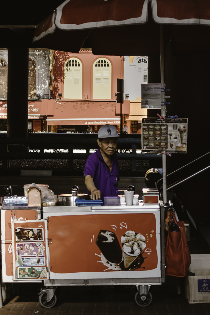ice cream seller on the street
