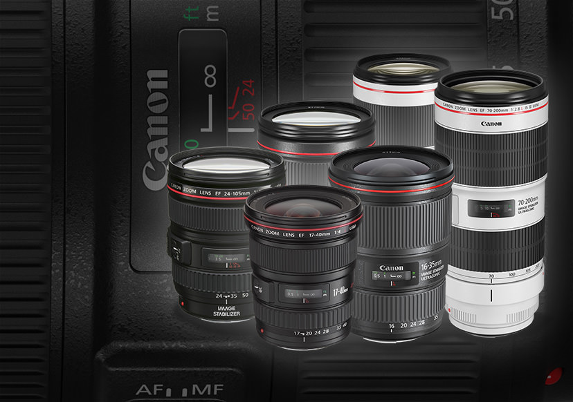 Canon f/4L zoom lenses group image