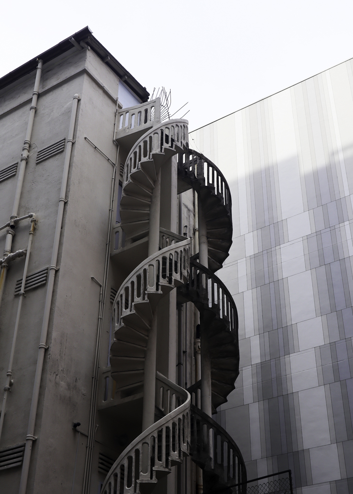 spiral staircase bottom up