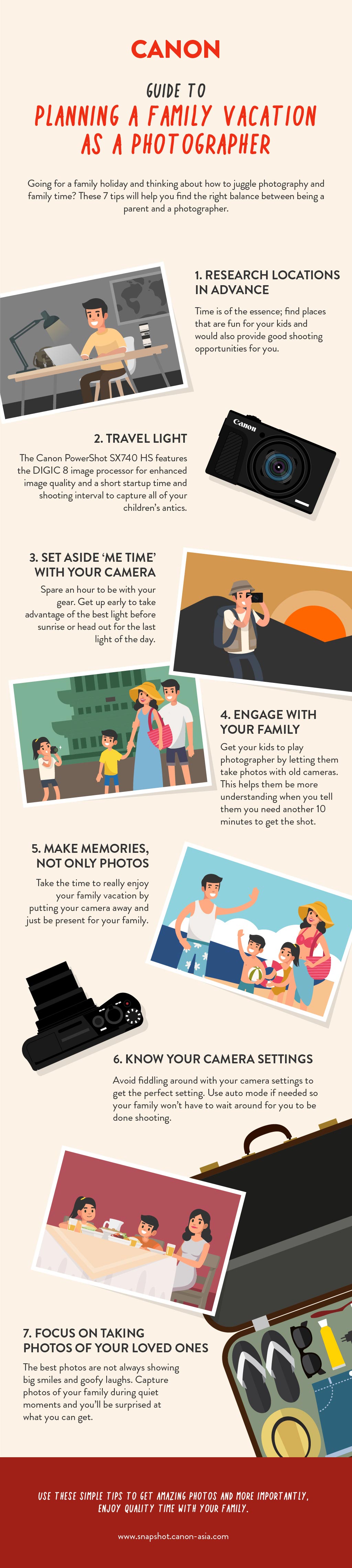 Guide to Planning a Family Vacation as a Photographer - infographic