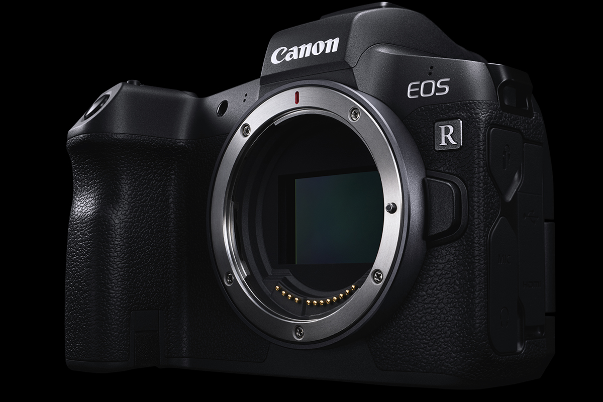 EOS R with 54mm diameter mount and 12-pin contact