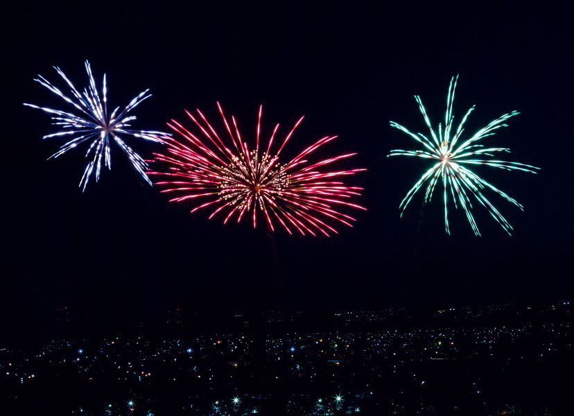 3 multiple exposure fireworks