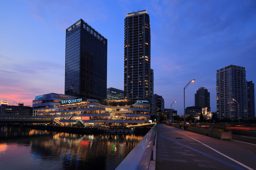 Building in the evening shot with tilt-shift lenses
