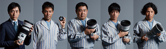 Profile images of the lens development team