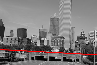 Unstable image (monochrome showing line)