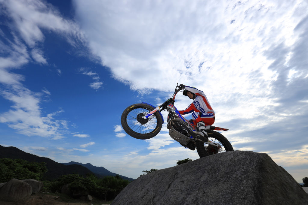 Biker in mid-jump, shot on EOS R
