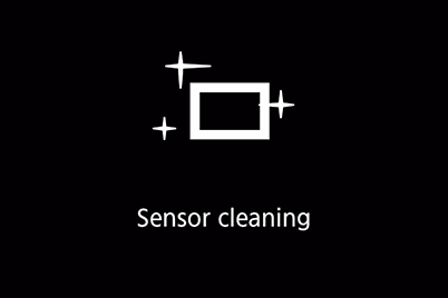 Sensor cleaning in progress screen