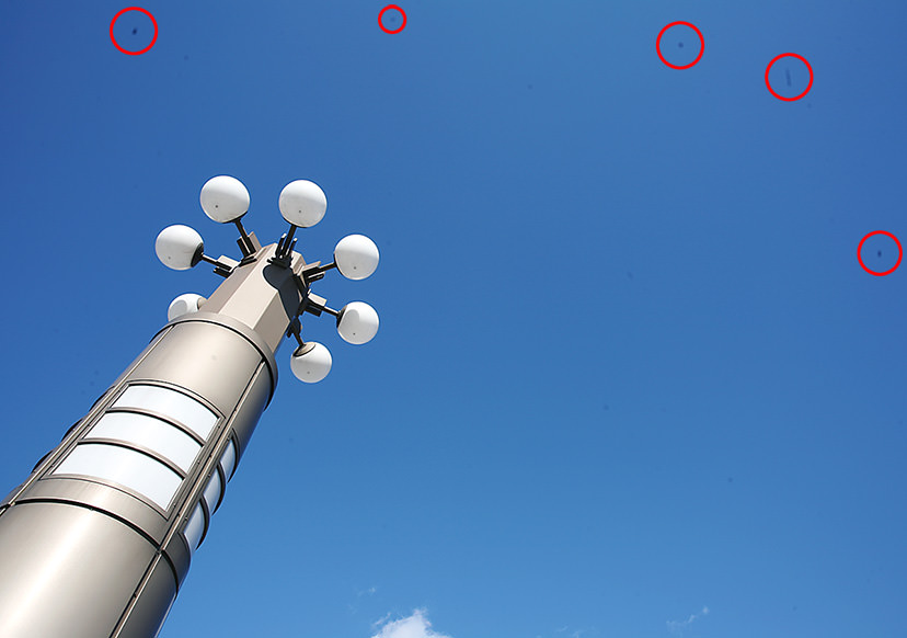 Image with sensor dust spots