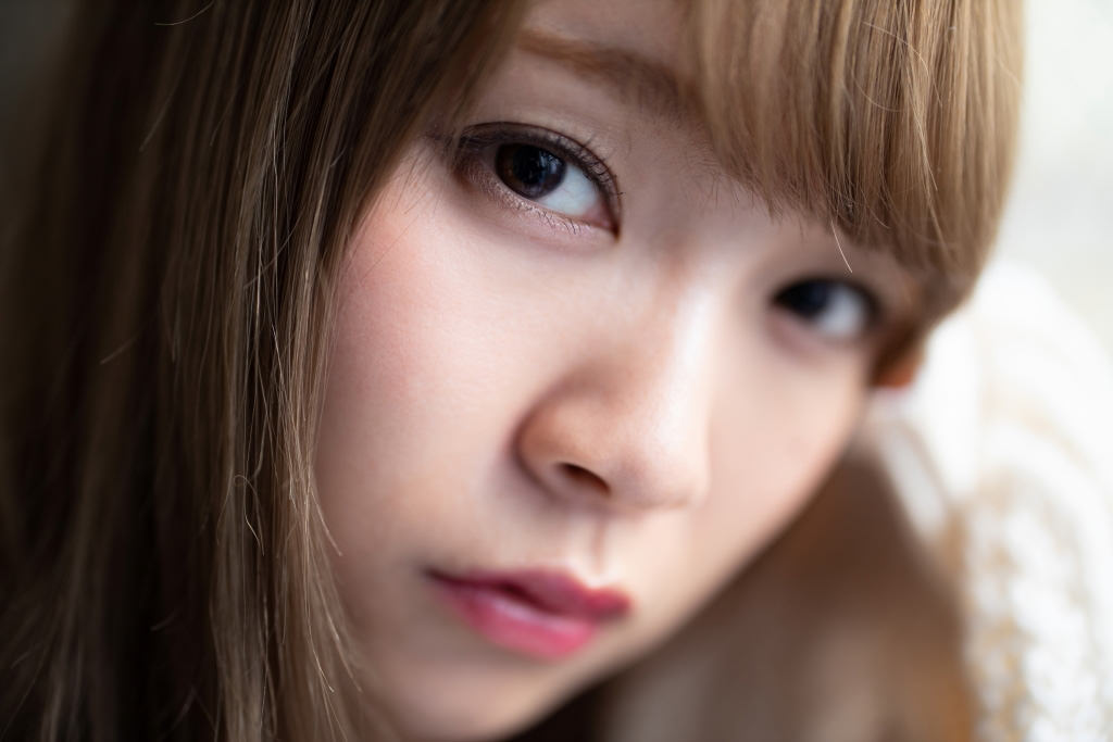 Close-up portrait with powerful gaze