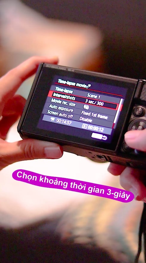 timelapse timer settings