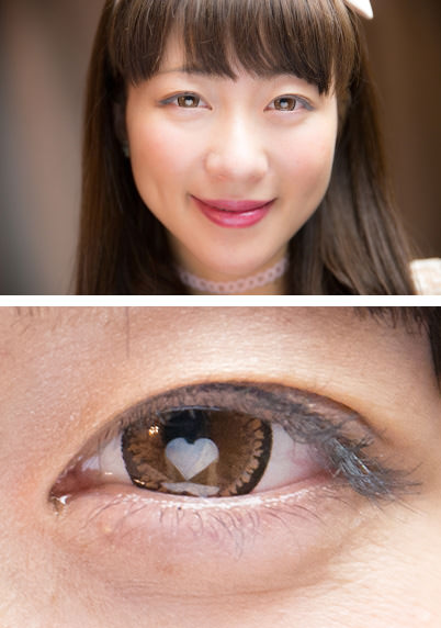 Portrait with heart-shaped catchlights