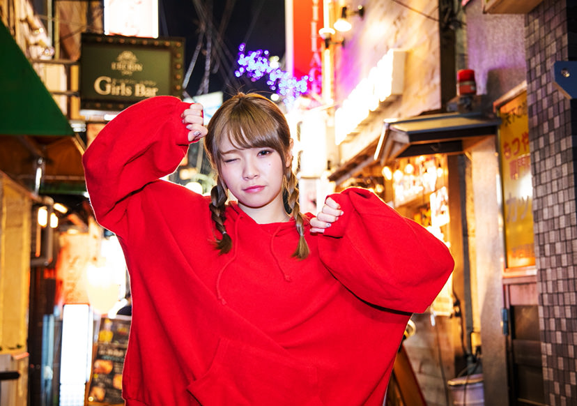 Pop-art inspired night portrait