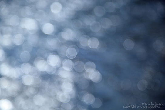 Bokeh circles from water surface