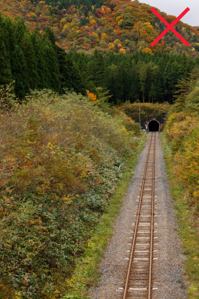 Railway tracks with no train