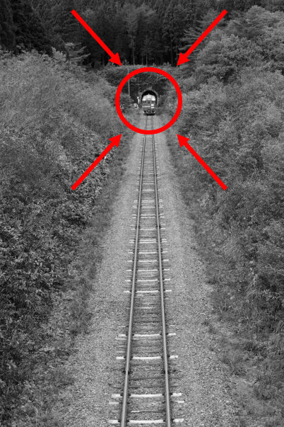 Illustration highlighting train