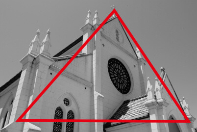 Church roof (outlined)