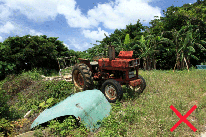 Smaller tractor, bigger tractor