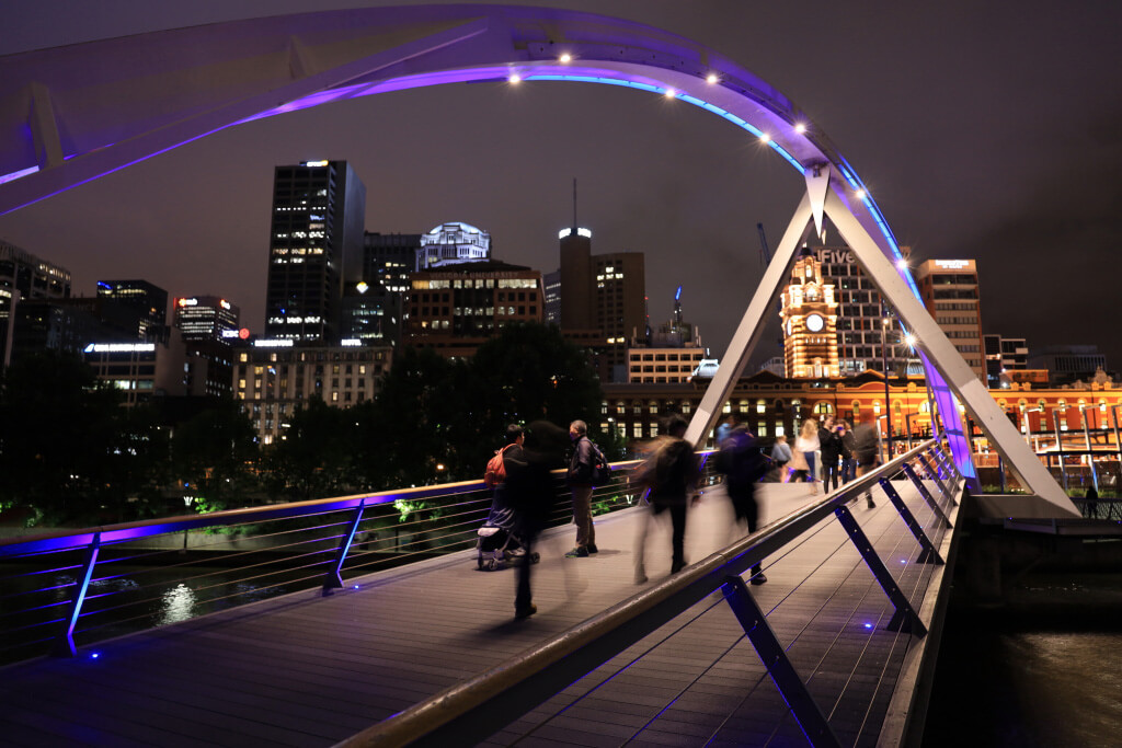 Night shot with motion blur