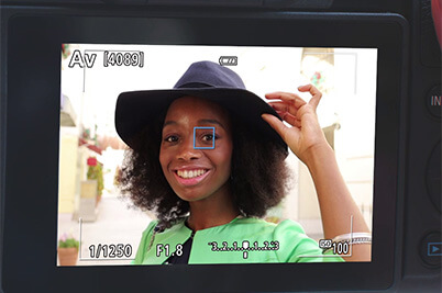 Screenshot showing Eye Detection during Servo AF