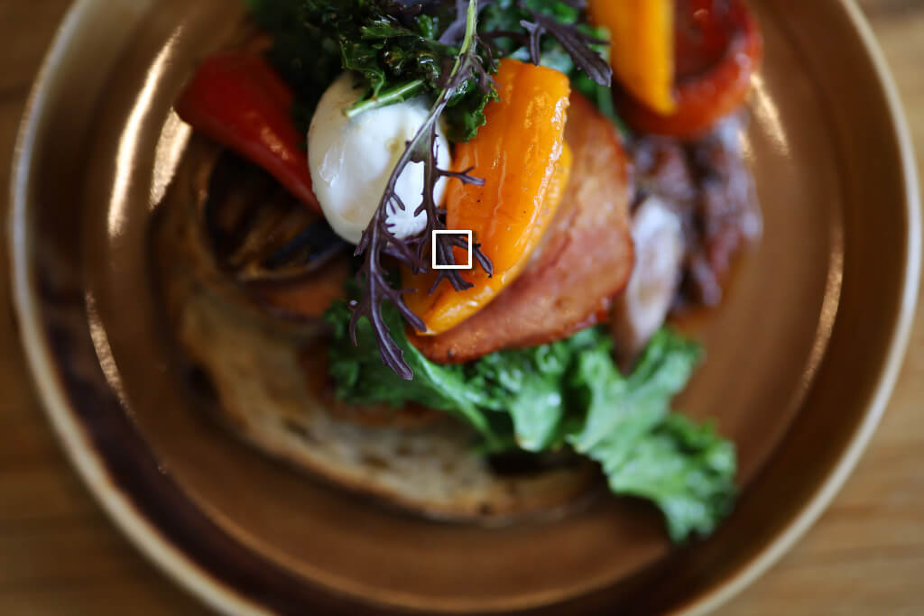 Food photograph shot with Spot AF