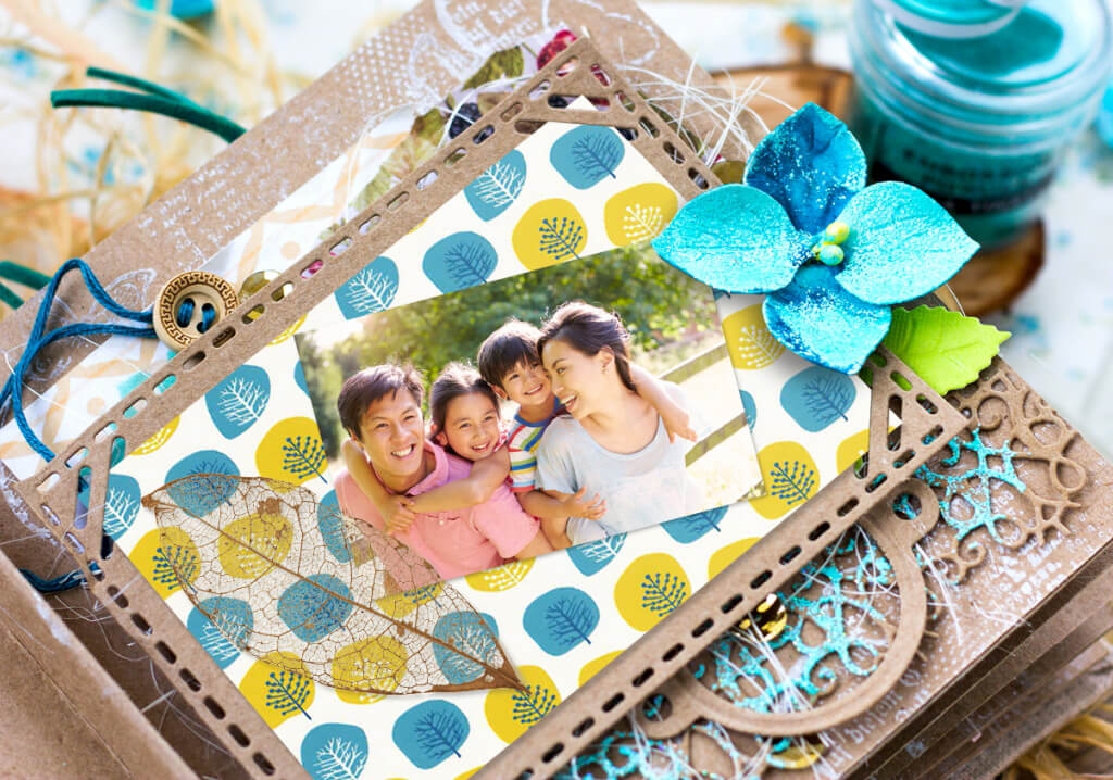 scrapbook made from patterned paper
