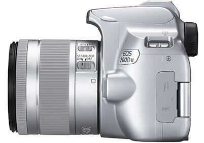EOS 200D II silver (left)