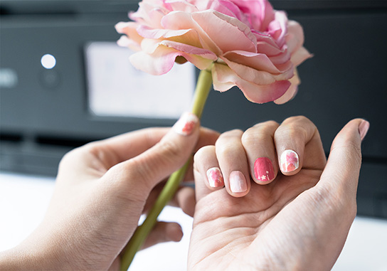 Nails and flower