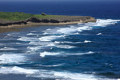 Sea and land at 300mm
