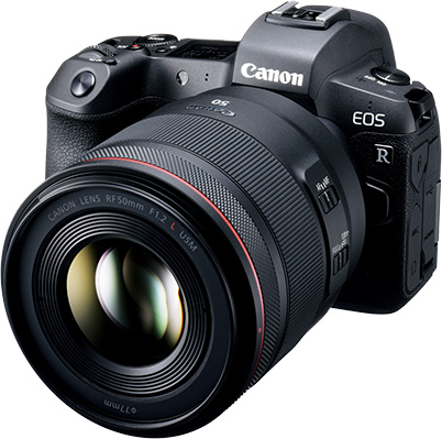 EOS R with RF50mm f/1.2L USM attached