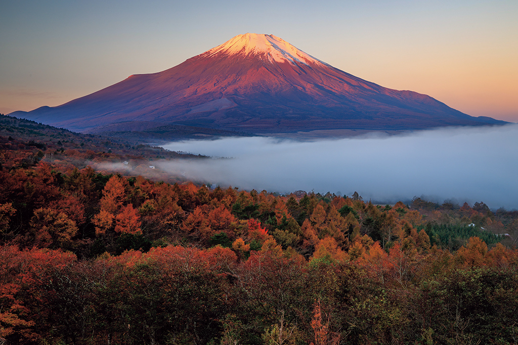 Mount Fuji with clouds