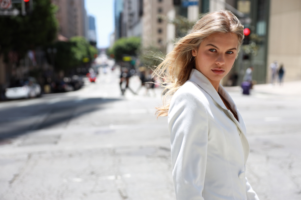 Street portrait of lady