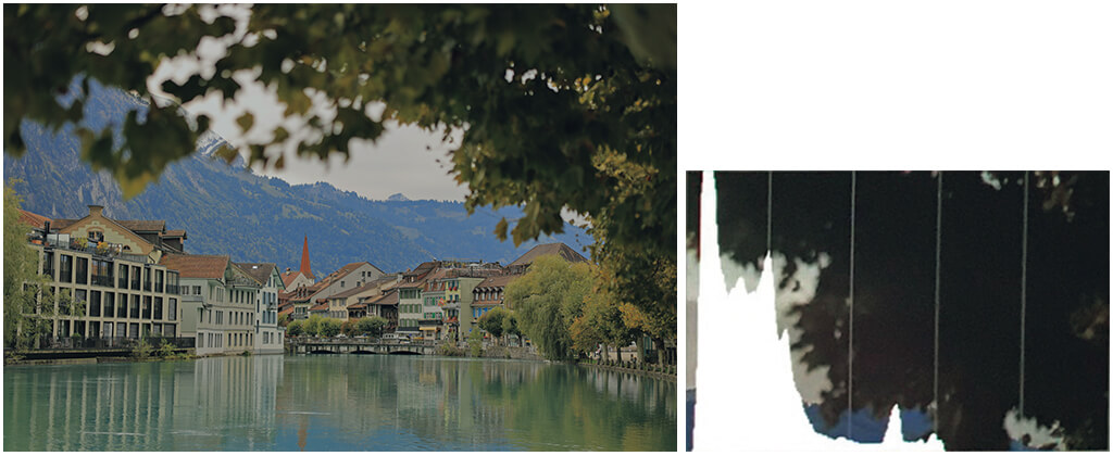 Histogram showing clipped blacks