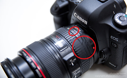 Camera with zoom ring taped down at 50mm