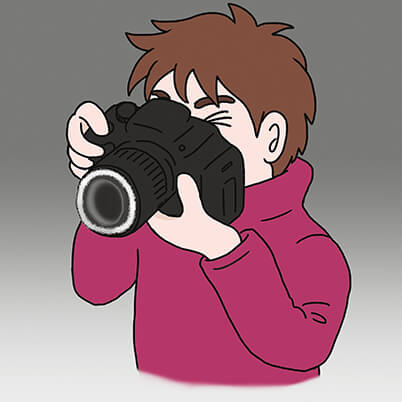 Illustration of the snow around the lens