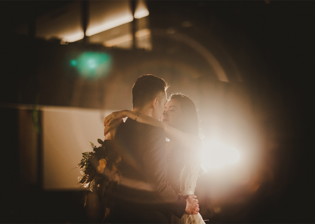 pre-wedding shoot couple hugging