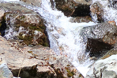 Close-up of rocks in stream (sharp)