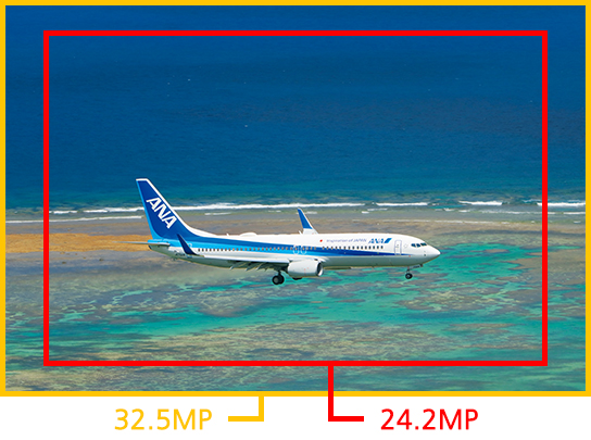 32.5MP versus 24.2MP illustration