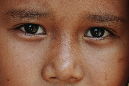 Close-up of child's face
