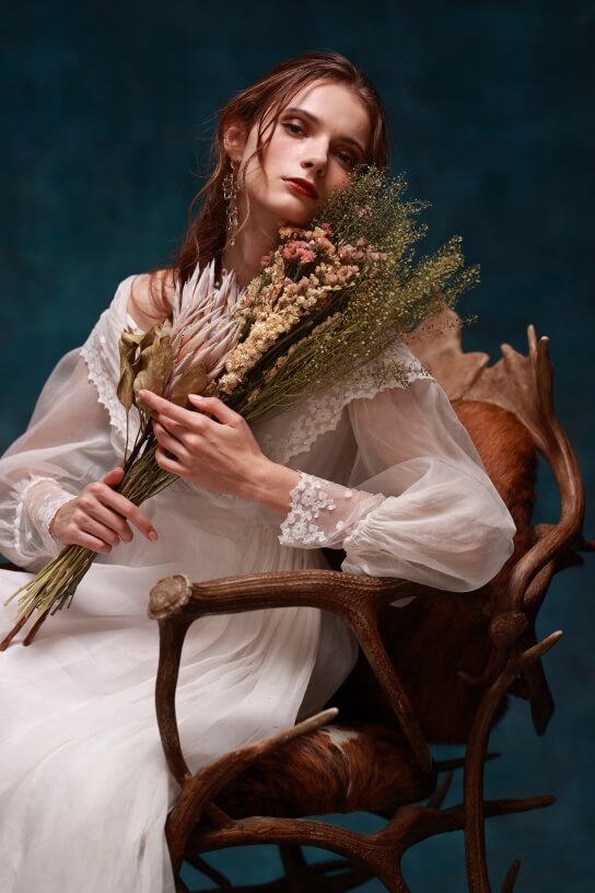 Portrait of girl in chair