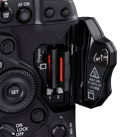 EOS-1D X Mark III dual CFexpress card slots