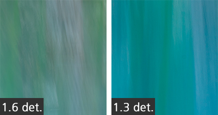 Bidikan rana lambat diambil pada 1,6 detik, 1,3 detik