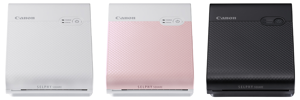 SELPHY SQUARE QX10 in white, pink and black