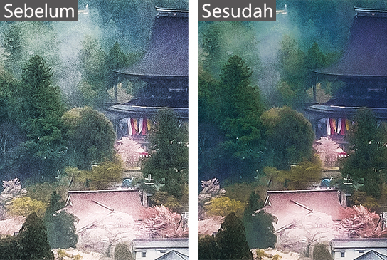 Gambar setelah pasca-pemrosesan