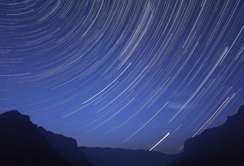 Star trails taken with PowerShot G1 X Mark III