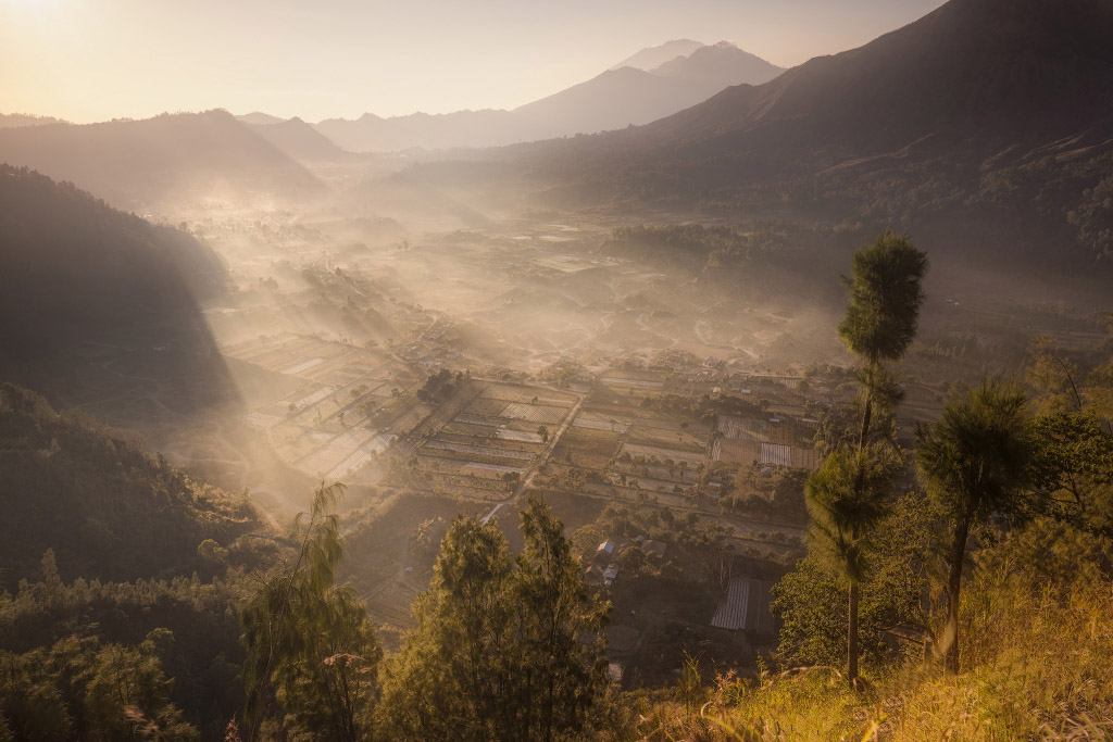 Beautiful sunlight over valley