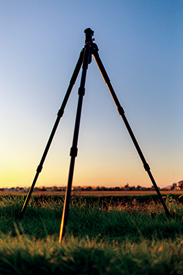 Tripod on grass