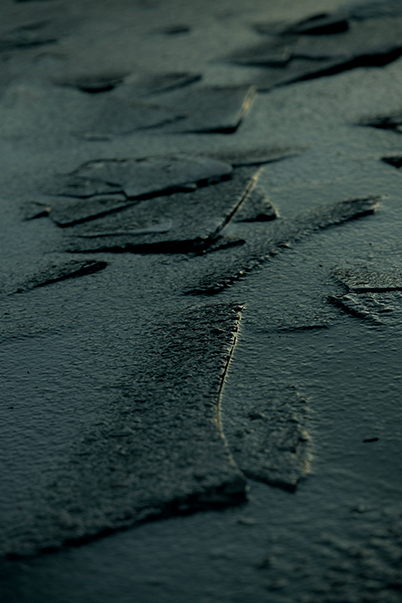 Close-up of ice sheets