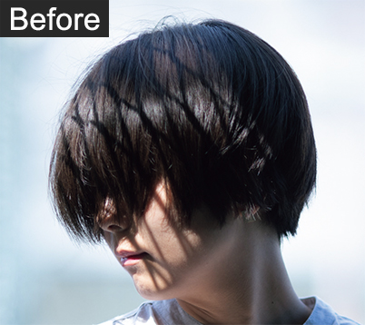 Close up of head and hair (too dark)