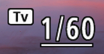 Aperture setting with dial icon and no underline