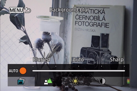 Creative Assist background blur slider
